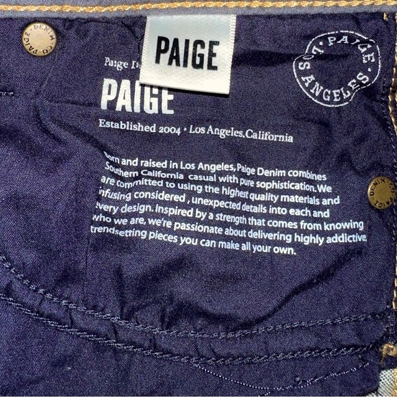 EUC Paige Skyline Skinny Dark Wash Blue Jeans Womens SZ:28. Like New⭐️ - Picture 4 of 8